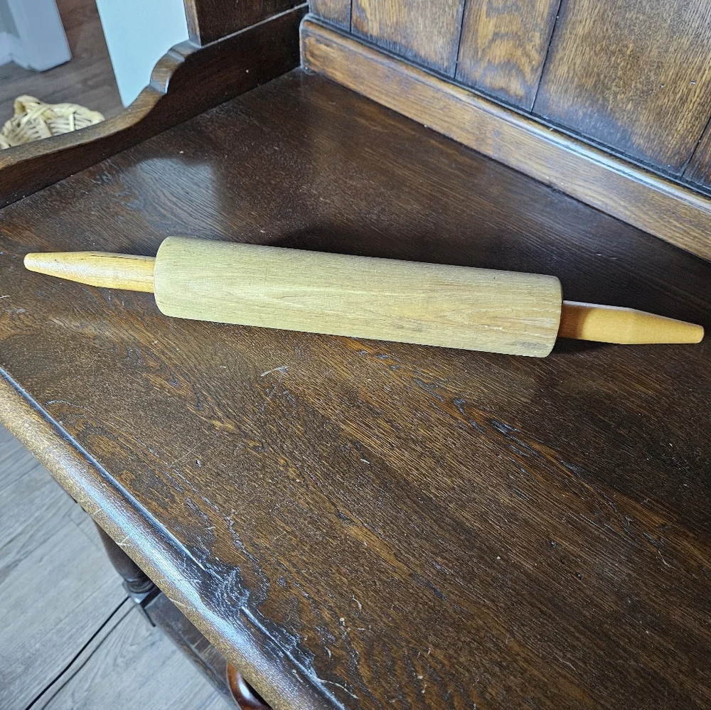 Vintage Wooden Rolling Pin Solid Wood.